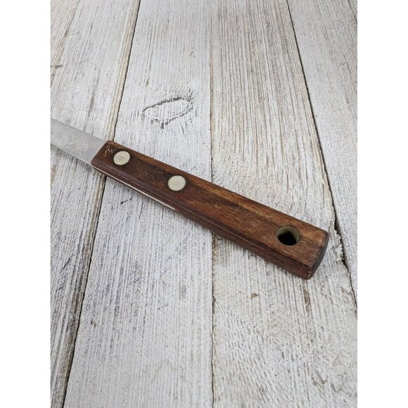 Vintage Household Stainless Steel Meat Fork 12" Wood Handle - Picture 7 of 7